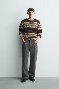 BOUCLÉ TEXTURED JACQUARD JUMPER