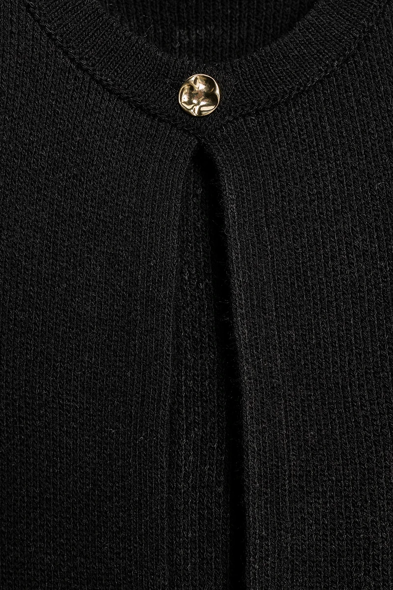 FRINGED KNIT CARDIGAN