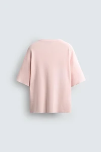 CONTRAST PRINT KNIT T-SHIRT