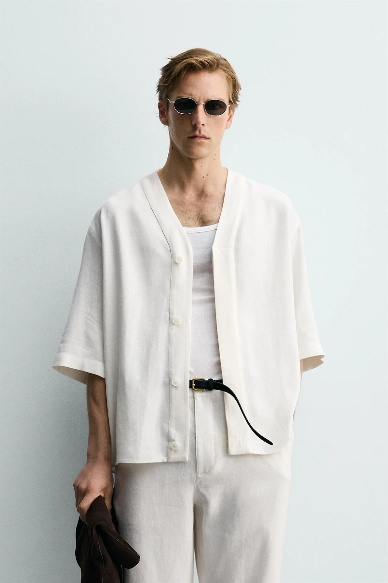 RELAXED FIT VISCOSE-HEMP SHIRT