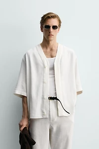 RELAXED FIT VISCOSE-HEMP SHIRT