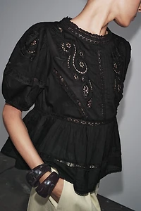 ZW COLLECTION ROMANTIC EMBROIDERED BLOUSE
