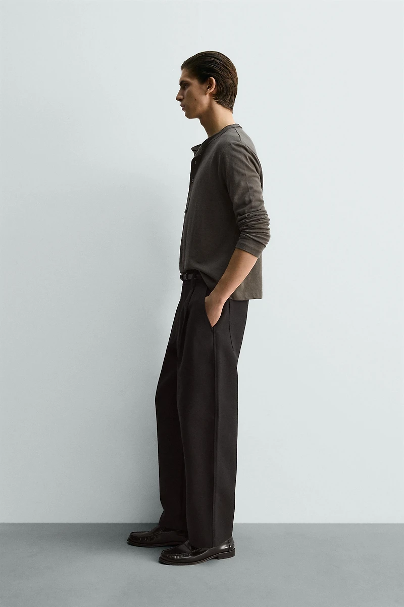 RELAXED FIT HENLEY SHIRT