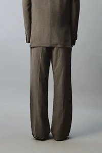 FLARE FIT VISCOSE - LINEN SUIT PANTS