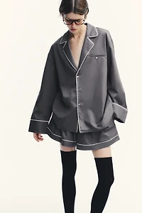 TRIM POPLIN SHIRT