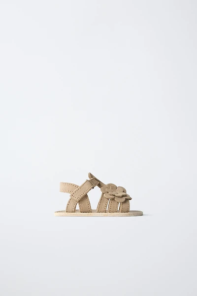 FLORAL LEATHER SANDALS