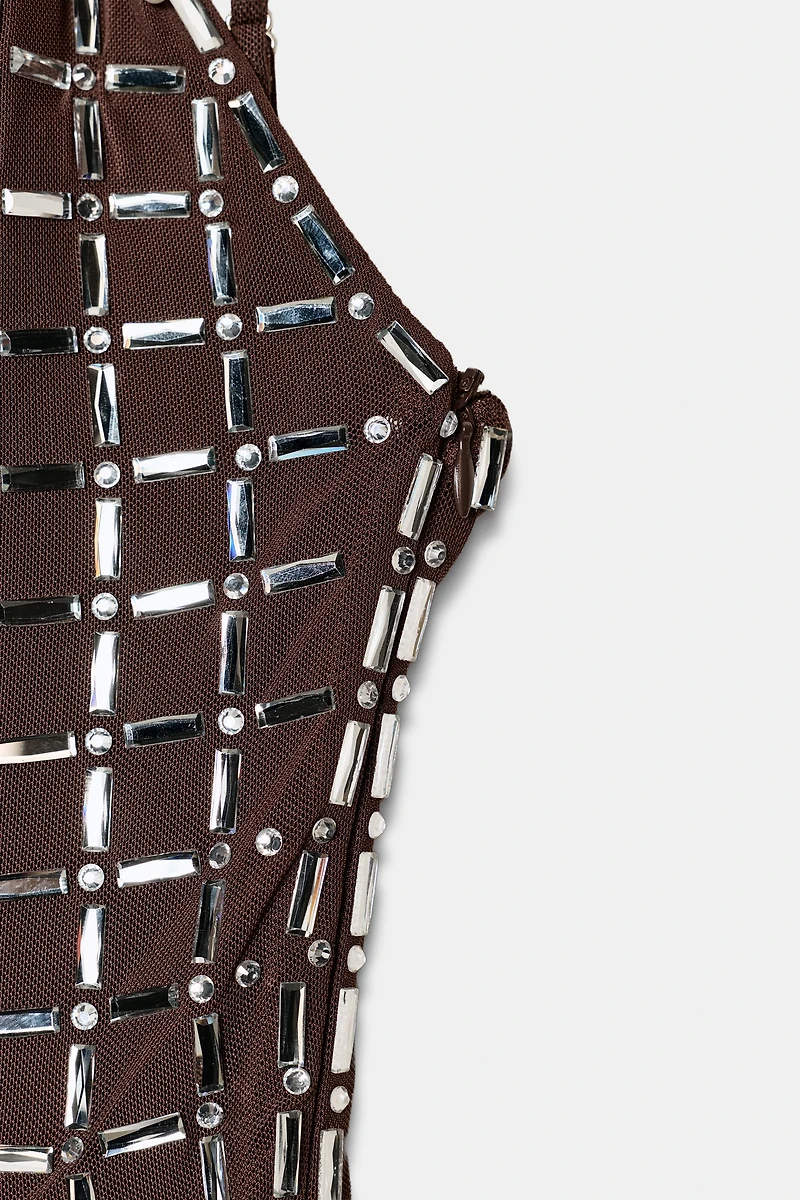 SPARKLY MESH SHORT DRESS