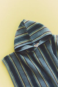KIDS' STRIPED BEACH PONCHO