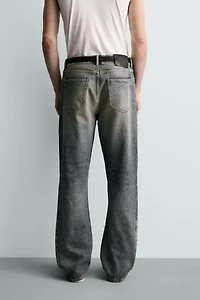 JEAN FLARE FIT DÉLAVÉ TACHES
