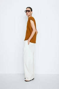 100% Cotton V-Neck Vest - STUDIO