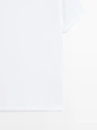 T-shirt en maille 100 % coton à manches courtes