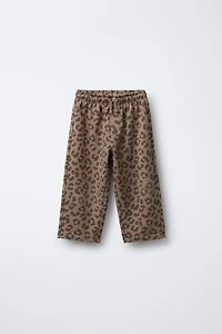 ANIMAL PRINT PLUSH PANTS