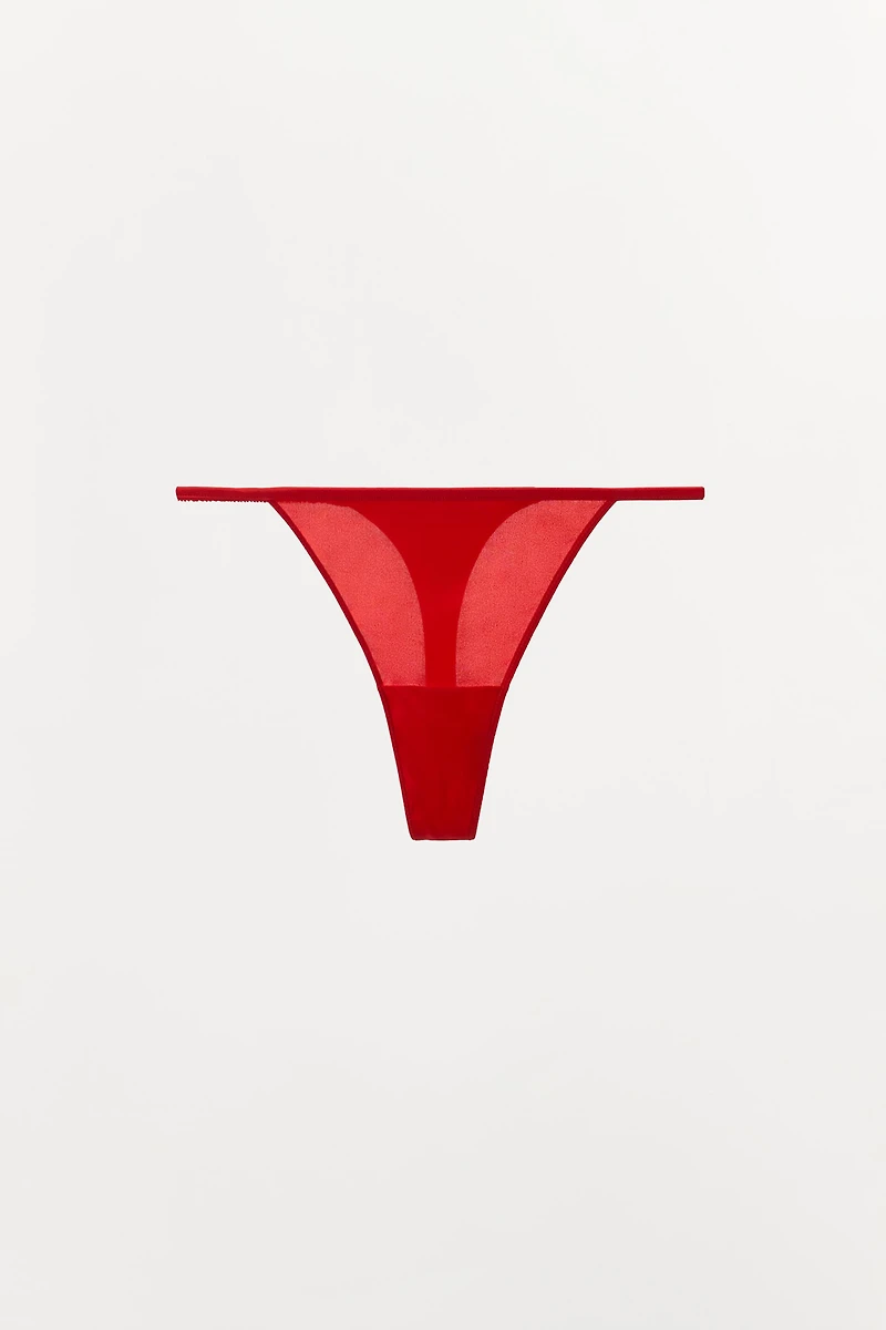 SILK BLEND THONG