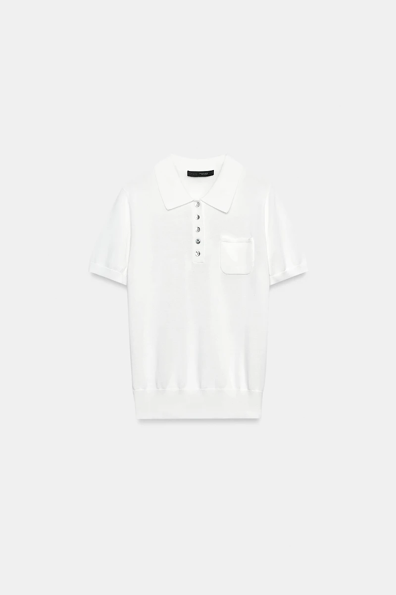 POLO EN MAILLE À MANCHES COURTES