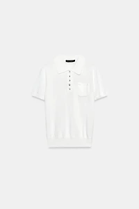 POLO EN MAILLE À MANCHES COURTES