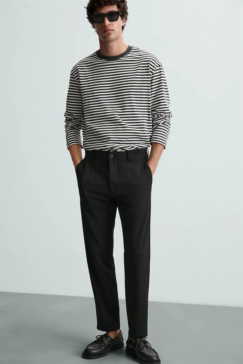 COMFORT STRUCTURED CHINO PANTS