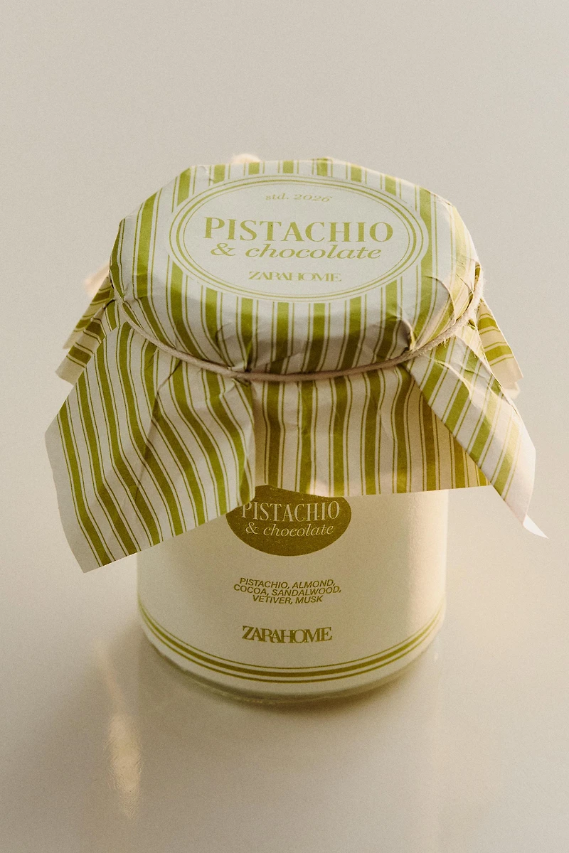 (130 G) BOUGIE PARFUMÉE PISTACHE & CHOCOLAT