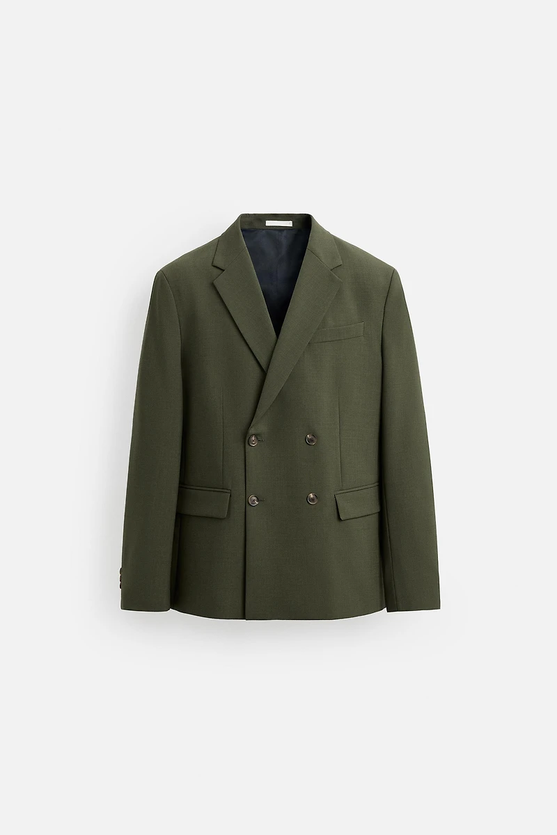 WOOL DOUBLE BREASTED SUIT BLAZER