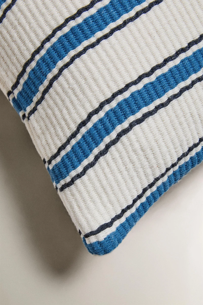 STRIPED THROW PILLOW COVER