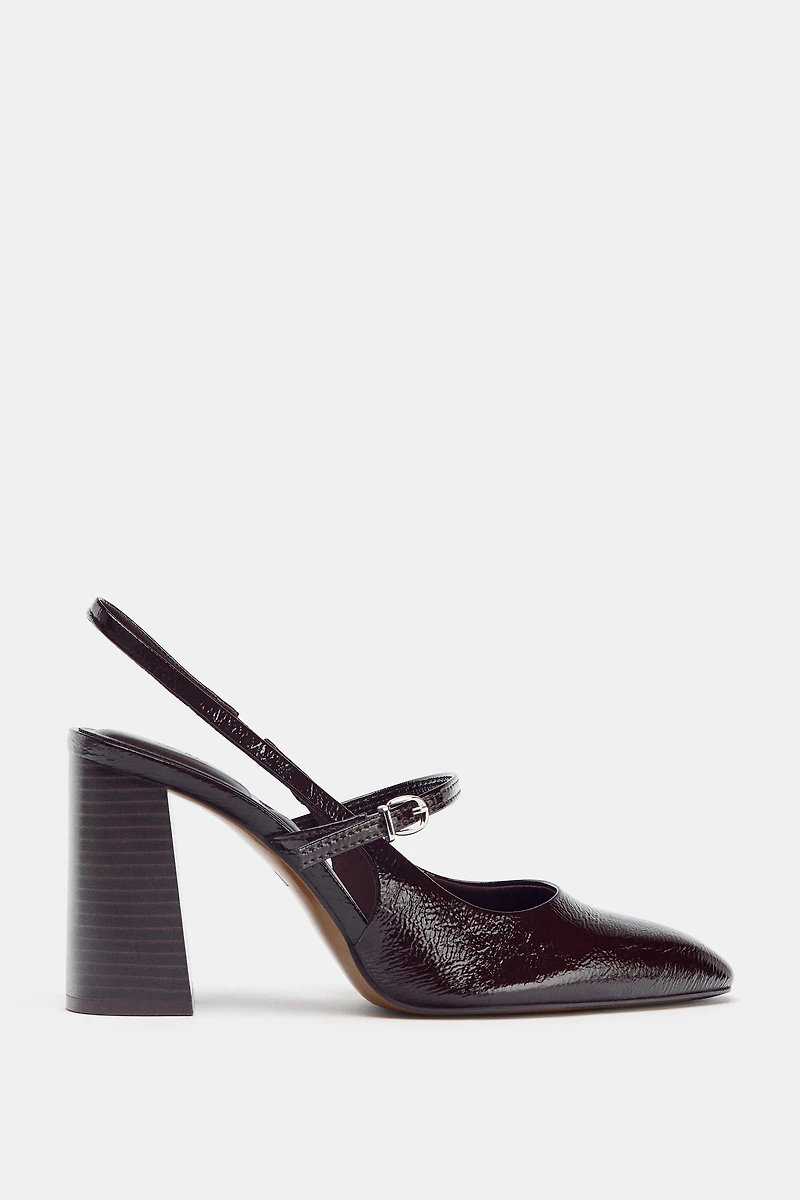 PATENT FINISH MARY JANE HEELS