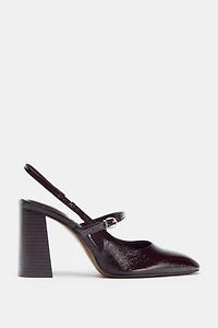 PATENT FINISH MARY JANE HEELS