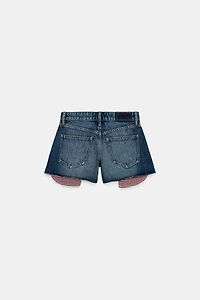 Z1975 FRAYED HEM MOM FIT SHORTS
