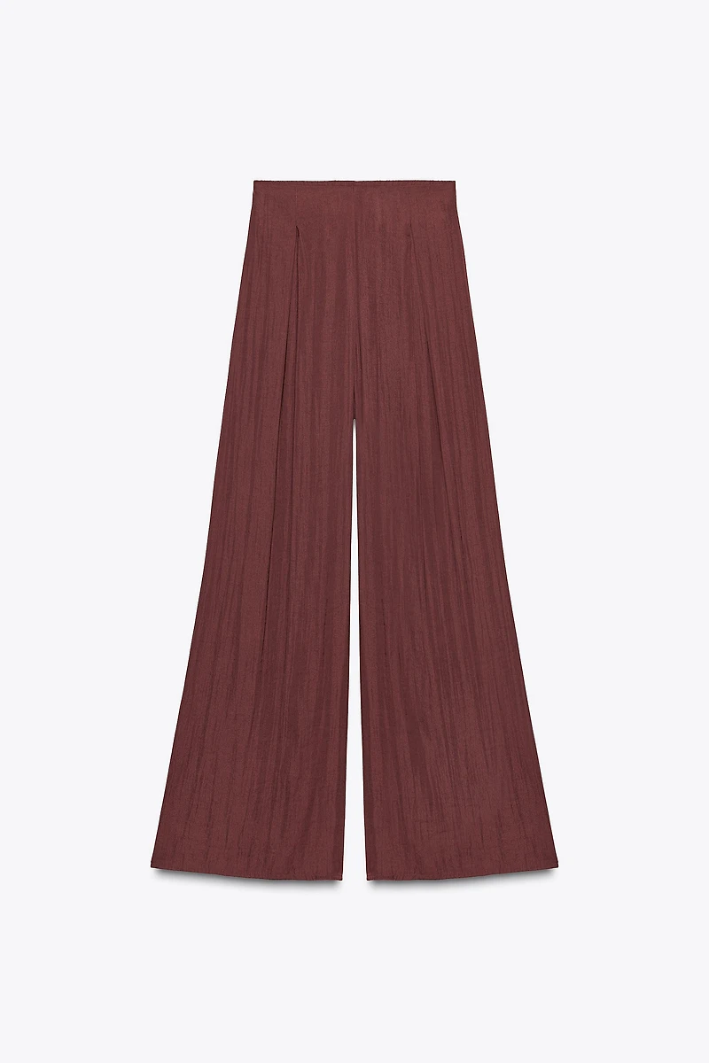 PLEATED WIDE LEG PANTS