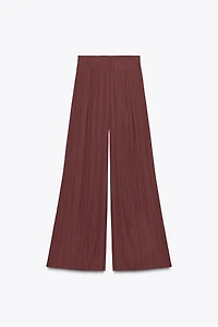 PLEATED WIDE LEG PANTS