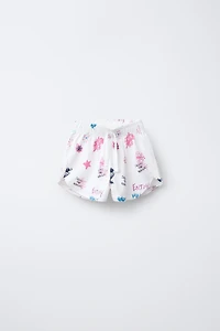 CROPPED T-SHIRT AND PRINTED BERMUDA SET