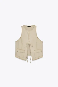 WASHED EFFECT TOP VEST