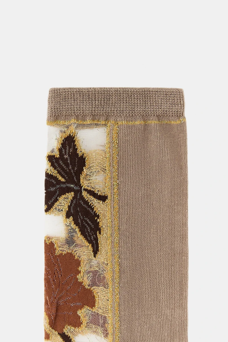 CHAUSSETTES IMPRIMÉ FLEURS