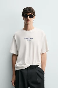 CONTRASTING PRINTS T-SHIRT