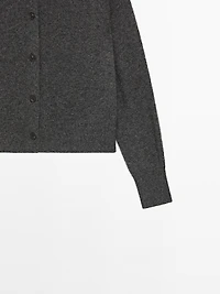 100% cashmere long sleeve cardigan