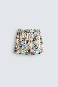 LONG FLORAL PRINT SWIM TRUNKS