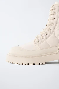 QUILTED ANKLE BOOTS