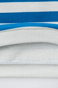 STRIPED SWEATSHIRT WITH CRAB EMBROIDERY