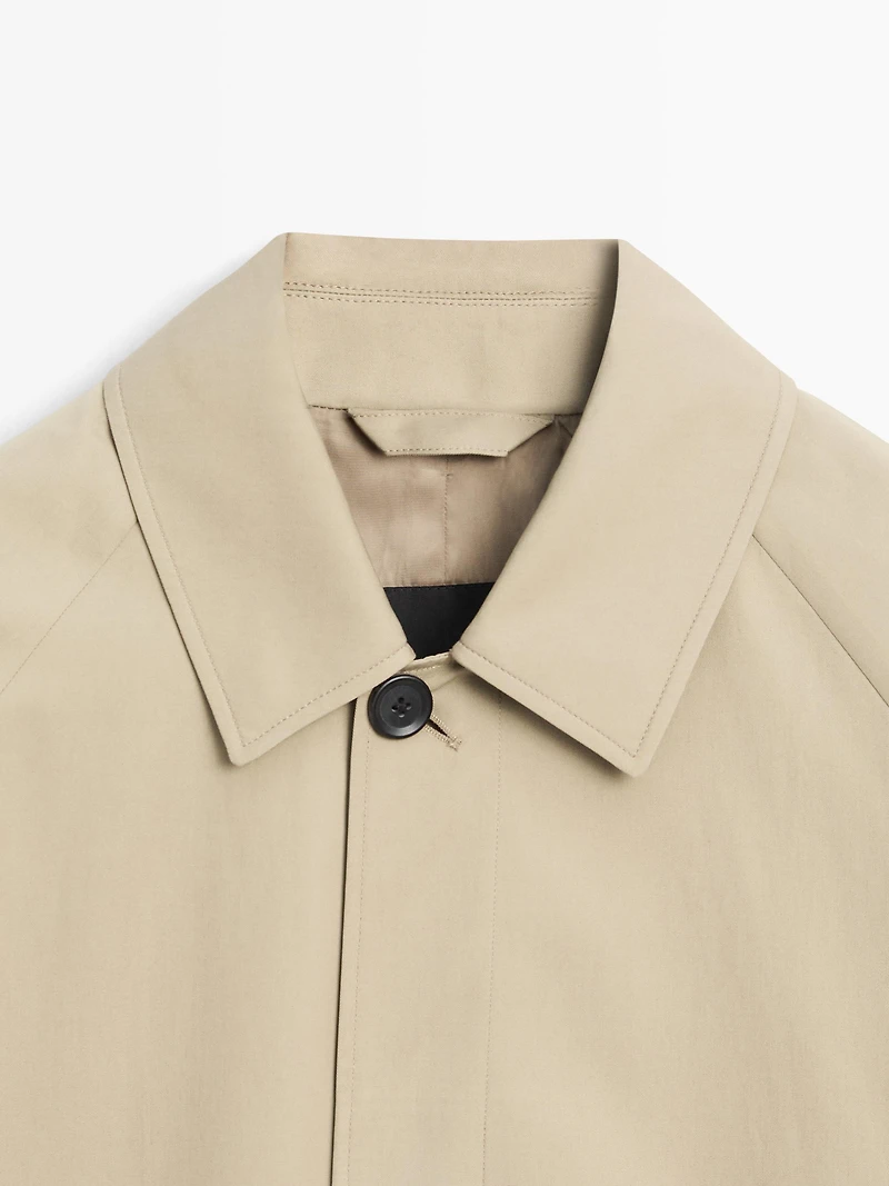 Lightweight cotton trench coat
