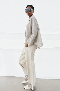 ZW COLLECTION ASYMMETRIC BUTTON-UP SHIRT
