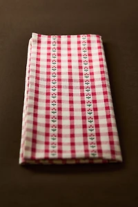 LOT TORCHONS COTON CARREAUX NOËL (LOT DE 2)