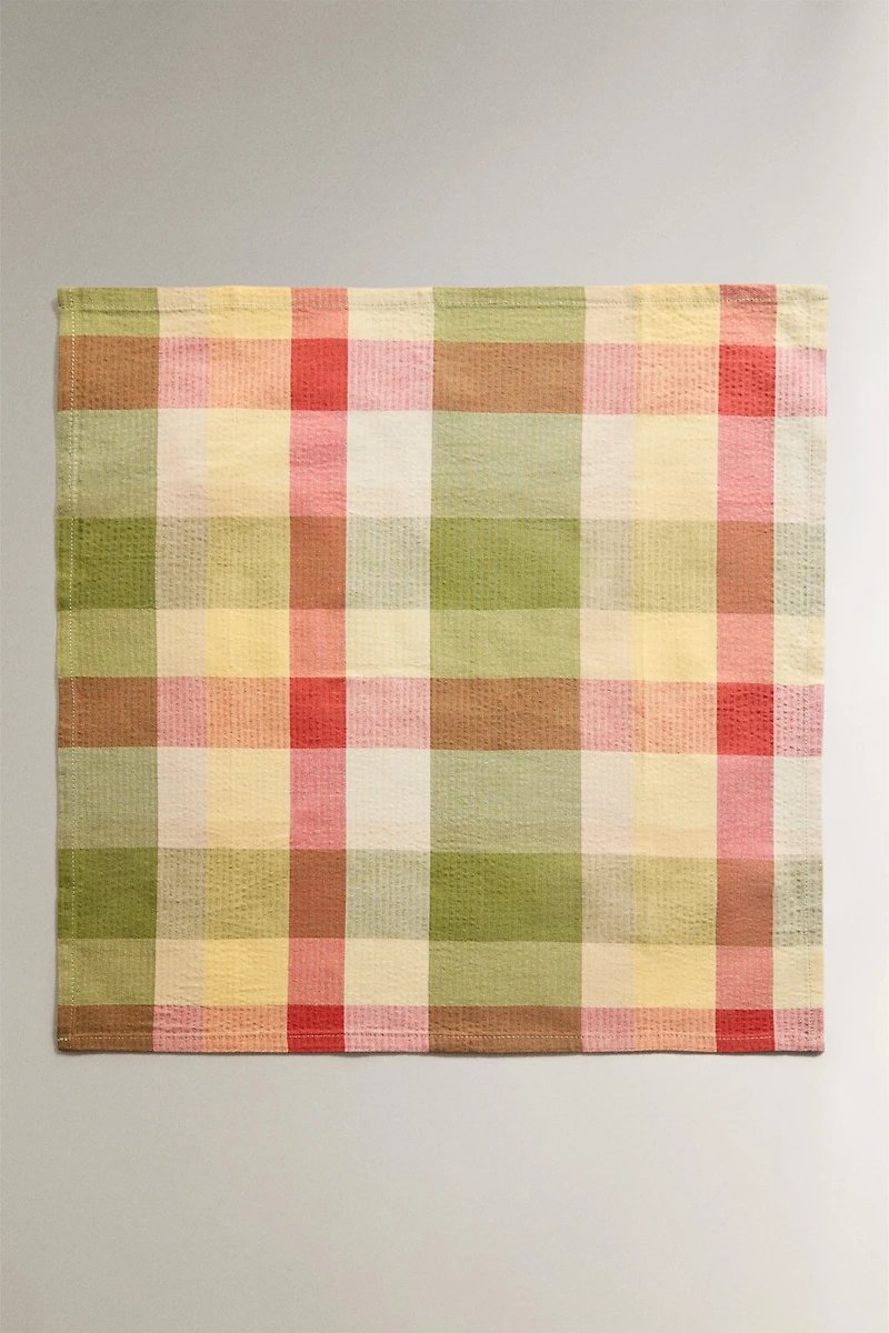 PACK OF CHECK COTTON NAPKINS (PACK OF 2)