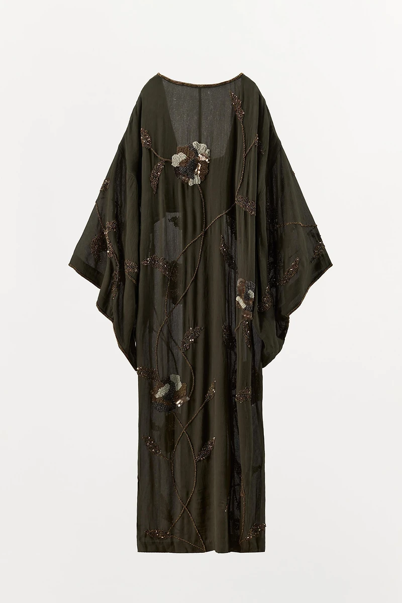 LIMITED EDITION JACQUARD EMBROIDERED DRESS WITH BEADING