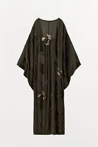 LIMITED EDITION JACQUARD EMBROIDERED DRESS WITH BEADING