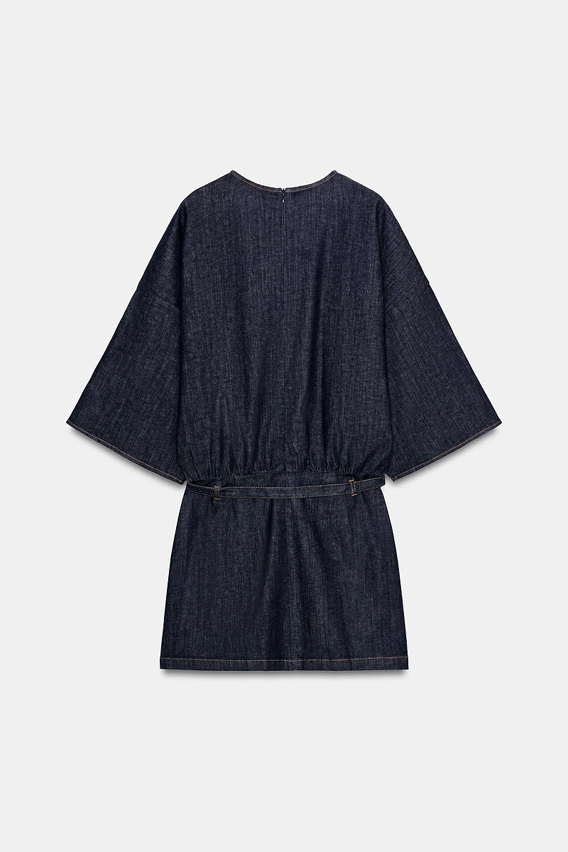 ROBE COURTE EN DENIM Z1975 AVEC CEINTURE