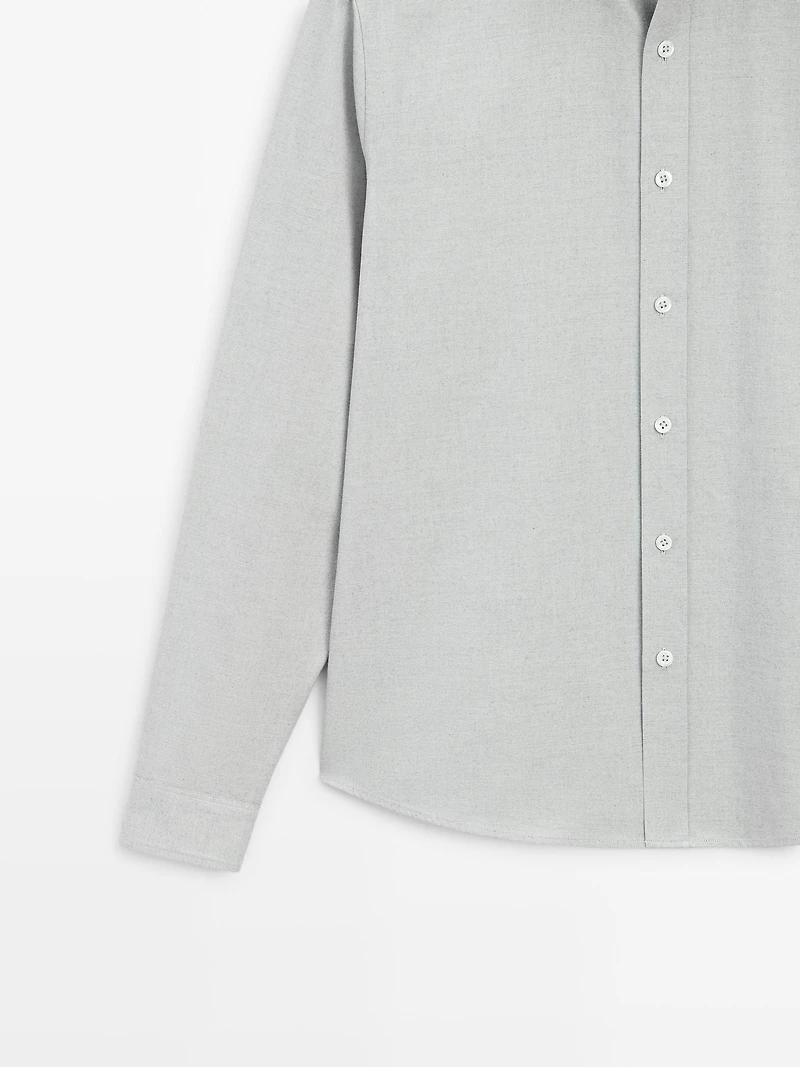 Chemise regular fit en coton mélangé