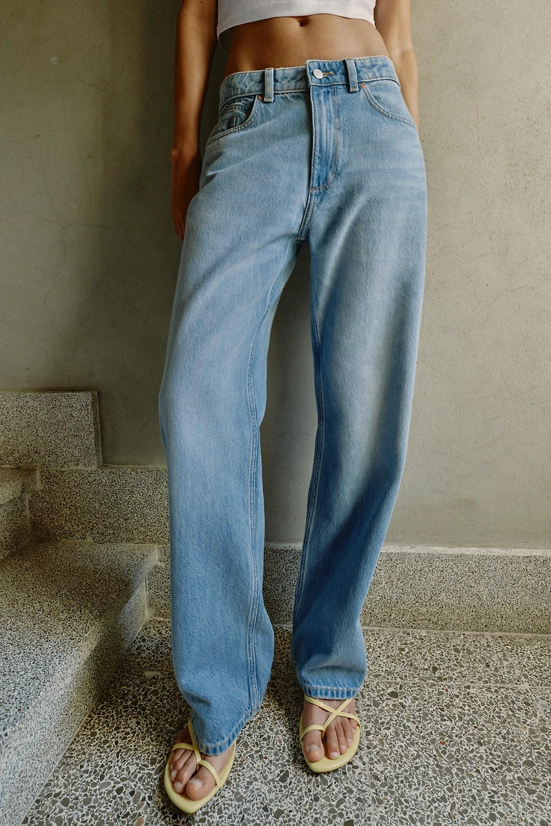 Z1975 HIGH WAIST STRAIGHT LONG LENGTH JEANS