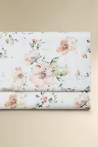 WILD FLOWER SATEEN FLAT SHEET (300 THREAD COUNT)