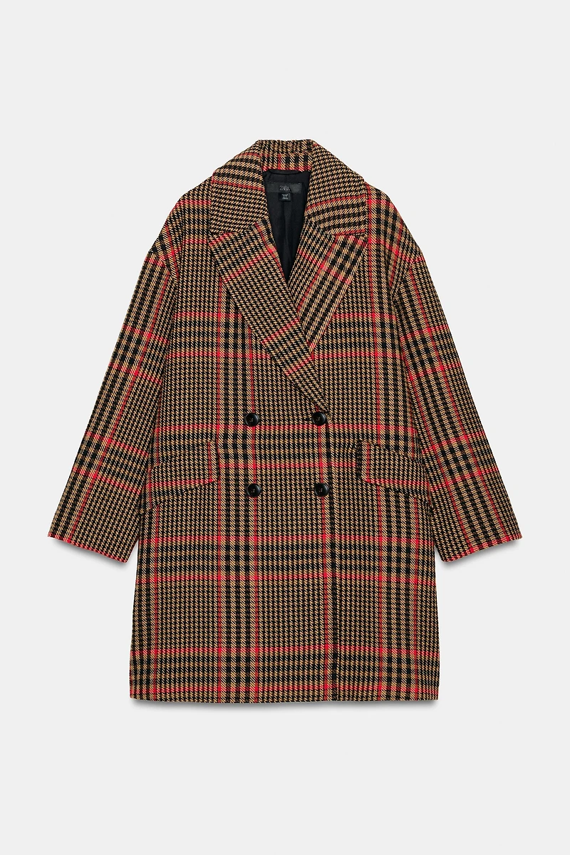 OVERSIZED PLAID COAT