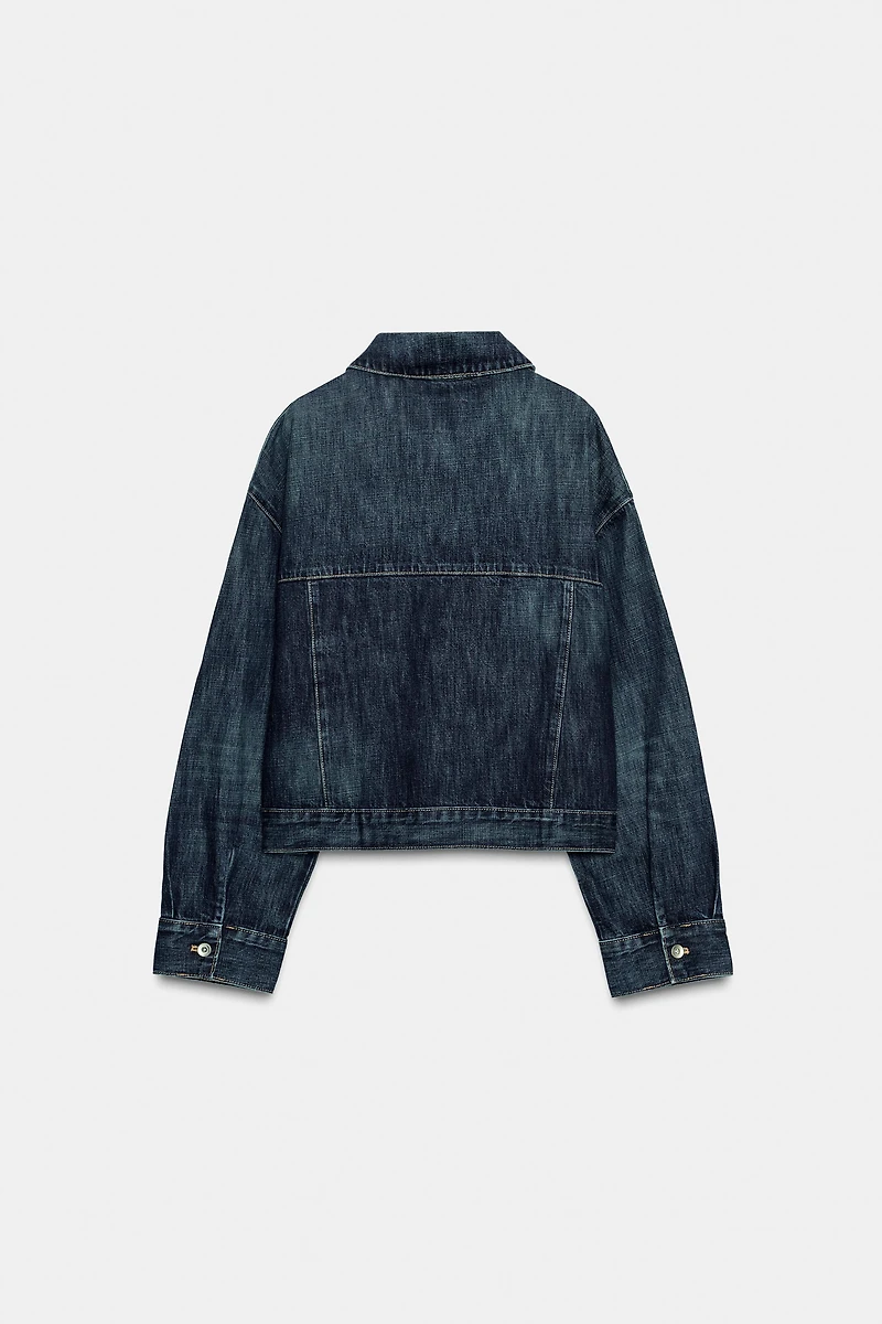 TRF DENIM JACKET WITH TABS