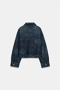 TRF DENIM JACKET WITH TABS