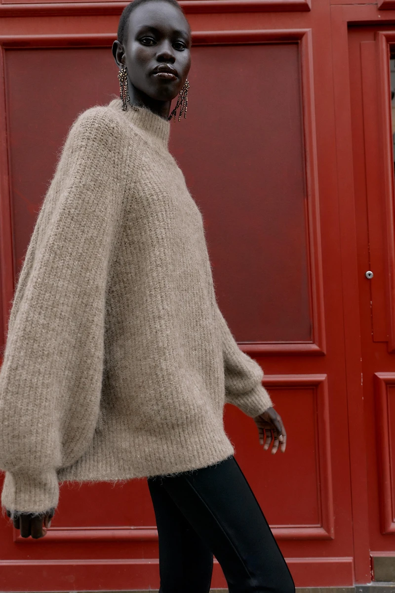 WIDE SLEEVE KNIT JUMPER